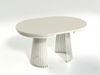 yourhouse24 Esstisch Garda Ø 100-180 cm ausziehbar, Metallgestell in Lamellen-Optik, Gestell in Lamellen-Optik Bild 3