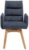 Armlehennstuhl Korsika / Kampala, Polyester, Webstoff, Blau, 61 x 95 x 65 cm Bild 2