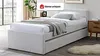 Vente-unique - DORITALO Bett Stoff Beige - B 95 cm x H 76,7 cm x L 208,5 cm Bild 2