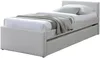 Vente-unique - DORITALO Bett Stoff Beige - B 95 cm x H 76,7 cm x L 208,5 cm Bild 4