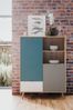Finori Cuba 53 Highboard, Dekor Sonoma Eiche / Tricolor | Highboard für Wohnzimmer | Maß: B x H x T ca. 103 x 139 x 40 cm | Highboard mit 2 Türen (dahinter je 1 Einlegeboden), 2 offene Fächer und 1 Schubkasten Bild 3