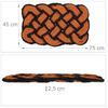 Relaxdays Fußmatte Kokos Knoten orange-schwarz Bild 5