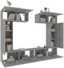 6-tlg. TV-Schrank-Set Grau Sonoma Holzwerkstoff [3114468] Bild 4