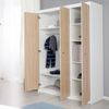 roba Kleiderschrank 'Gabriella - Schrank 3-türig - gefräst - Weiß / Eiche Bild 2