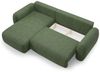Ecksofa Schlafsofa Sofa GASTON in Stoff Puente Grün Ottomane Links Bild 4