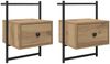 vidaXL Nachttisch 2 pcs Artisan-Eiche 35 x 30 x 51 cm Holzwerkstoff 882166 Bild 2