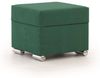 Ecksofa Schlafsofa inkl. Hocker CANTON Stoff Camelia Grün Ottomane Links Bild 3