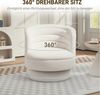 HOMCOM Relaxsessel Drehbarer Sessel Wohnzimmer (Loungesessel, 1-St, Lesesessel), für Schlafzimmer Cremeweiß Bild 4