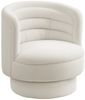 HOMCOM Relaxsessel Drehbarer Sessel Wohnzimmer (Loungesessel, 1-St, Lesesessel), für Schlafzimmer Cremeweiß Bild 2
