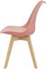 en.casa 2x Esszimmerstuhl 'Milano', rosé, Holzgestell, Designstuhl-Set Bild 3