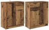 vidaXL Sideboards 2 pcs Altholz 60 x 30 x 70 cm Holzwerkstoff 3415566 Bild 2