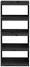 vidaXL Bücherregal/Raumteiler Schwarz 60x30x135,5 cm Massivholz Kiefer 808172 Bild 5