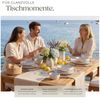 tectake Geschirr-Set Tafelservice (24-tlg), 6 Personen, Steingut, für 6 Personen, handgefertigt Bild 3