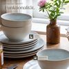 tectake Geschirr-Set Tafelservice (24-tlg), 6 Personen, Steingut, für 6 Personen, handgefertigt Bild 4
