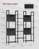 Vasagle Bücherregal Leiterregal, 24 x 158 x 166 cm, 14 Ablagen, Metall Bild 5