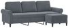 vidaXL 3-Sitzer-Sofa mit Hocker Dunkelgrau 180 cm Samt 3201216 Bild 3