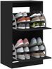 vidaXL Schuhschrank mit 2 Klappen Schwarz 60x42x108 cm 3214386 Bild 4