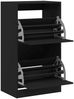 vidaXL Schuhschrank mit 2 Klappen Schwarz 60x42x108 cm 3214386 Bild 5