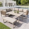 Merax Gartenlounge-Set Polyratten Terrassen-Lounge Set, (Wetterfestes Eckgarnitur Freie Kombination, 1-tlg), 8-Sitzer Gartenmöbel Set Sitzgruppe mit Sofa, Sessel, Hocker, Esstisch Bild 5