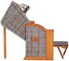 Strandkorb Hanse Ostsee Klassik XXL 2 Sitzer - Creme Weiß Blockstreifen, 137 x 166 x 78 cm Bild 5