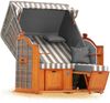 Strandkorb Hanse Ostsee Klassik XXL 2 Sitzer - Creme Weiß Blockstreifen, 137 x 166 x 78 cm Bild 3
