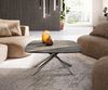 Couchtisch Edge Boot 90x90 cm Keramik Laminam® Noir Desir Braun Sarity Edelstahl gebürstet Bild 2
