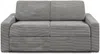 Vente-unique - CALITO Sofa SamtStoff Grau - B 223 cm94 cm x H 97 cm x L 194 cm Bild 1