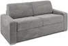 Vente-unique - CALITO Sofa SamtStoff Grau - B 223 cm94 cm x H 97 cm x L 194 cm Bild 2