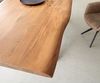 Esstisch Edge 240x100 Akazie Natur Kreuzgestell Rechteck Edelstahl Live-Edge Bild 5