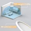 ZMH Deckenlampe LED Deckenleuchte Flach - 18W Badlampe Warmweiß Rhombenplatte Ø22cm Badezimmer Badezimmerlampe Deckenbeleuchtung IP44 Wasserdicht Küchenlampe Rund Weiß für Bad Flur Küche Schalfzimmer Bild 5