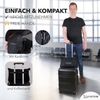Cozyor Reisekissen und Reisedecke 2 in 1, Reiseset kuschelig weich + Rucksack-Clip, & mit praktischer Befestigung für Koffer, schwarz Eclipse Serie, 1-tlg, Verwandlungskissen, Flugzeugdecke für unterwegs wahlweise mit Nackenkissen & Augenmaske Bild 3