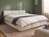 Bett mit Stauraum BOUSSE Stoff Cremeweiß 180 x 200 cm Bild 3