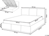 Bett mit Stauraum BOUSSE Stoff Cremeweiß 180 x 200 cm Bild 2