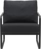 CLP Lounger Manea mit Metallgestell,schwarz Kunstleder Bild 3