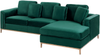 Ecksofa Samtstoff grün linksseitig OSLO Bild 4