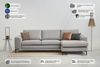 OTTO home Ecksofa Henry, L-Form, Breite 294 cm, mit Metallbeinen, Wellenunterfederung, wasserabweisender Stoff Bild 3