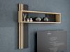 Wandregal >JOAKIMIS< Lamelle, Mauvella Eiche Dekor / Schwarz - 130x120x21,9cm (BxHxT) Bild 2