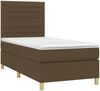 vidaXL Boxspringbett mit Matratze Dunkelbraun 90x200 cm Stoff 3142388 Bild 3