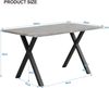 Merax 140cm Esstisch, Design mit gekreuzten Beinen, rechteckiger Esstisch, Couchtisch, Grau+schwarz Bild 4