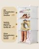 Sekey Schuhregal Schuhregal Schuhschrank Schuh-Organizer Stecksystem DIY-Regal, 1-tlg 24 Paar Schuhe Kunststoff mit Weiß 6 Tür Bild 2