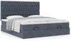 vidaXL Ottoman-Bett mit Matratzen Dunkelgrau 160x200 cm Samt 3313785 Bild 4