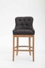 CLP 2er Set Barhocker Lakewood Stoff gepolstert,dunkelgrau antik-hell Bild 4