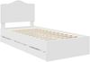 vidaXL Bettrahmen mit Schubladen Weiß 90 x 200 cm Ingenieurs Holz 3413450 Bild 4