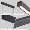 ZMH Pendelleuchte LED Esstisch Pendelleuchten Schwarz Esszimmer 108CM/148 CM Dimmbar, Augenschutz, LED fest integriert, 3000-6500K, Höhenverstellbar Hängeleuchte mit Fernbedienung Hängelampe Wohnzimmer Bild 3