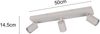 LED Deckenstrahler 3-flammig aus Metall Hellgrau, Breite 50cm Bild 3