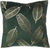 Kissen 2er Set Pflanzenmuster FREESIA Samtstoff 45 x 45 cm Dunkelgrün Bild 4