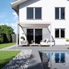 Weide Deluxe | Wand Pergola | Voll Aluminium | 3 x 3,6 M | Lamellendach Ivory Sand Bild 2