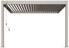 Weide Deluxe | Wand Pergola | Voll Aluminium | 3 x 3,6 M | Lamellendach Ivory Sand Bild 3