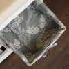 Sitzbank Schuhschrank Schuhregal Truhenbank Körben Holz Kissen Bank Weiß Grau Bild 5
