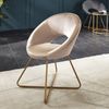 HOME DELUXE 'Selesa' Samtstuhl, Samt Beige, 72 x 58 x 44 cm Bild 2